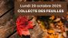 🍂 Collecte des feuilles - 20 octobre 2025