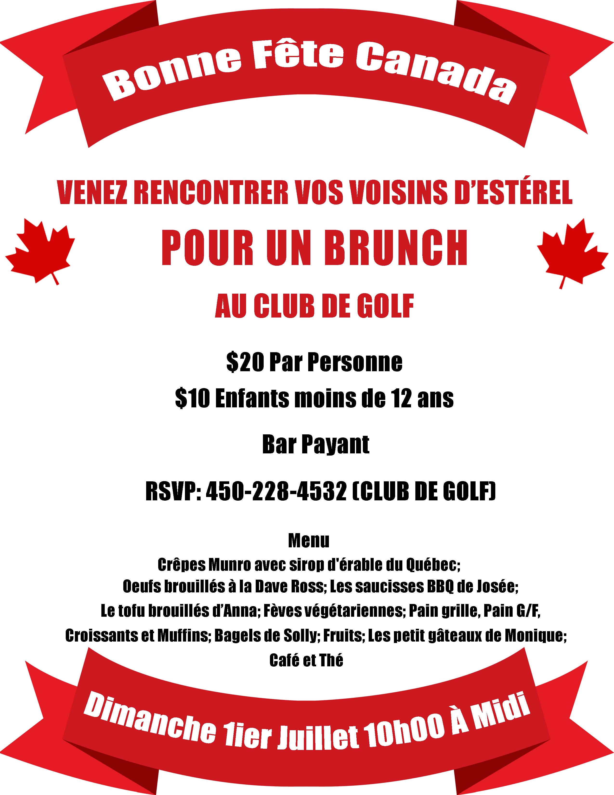 activités Canada Day 2018 FR